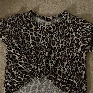 cute cheetah crop top